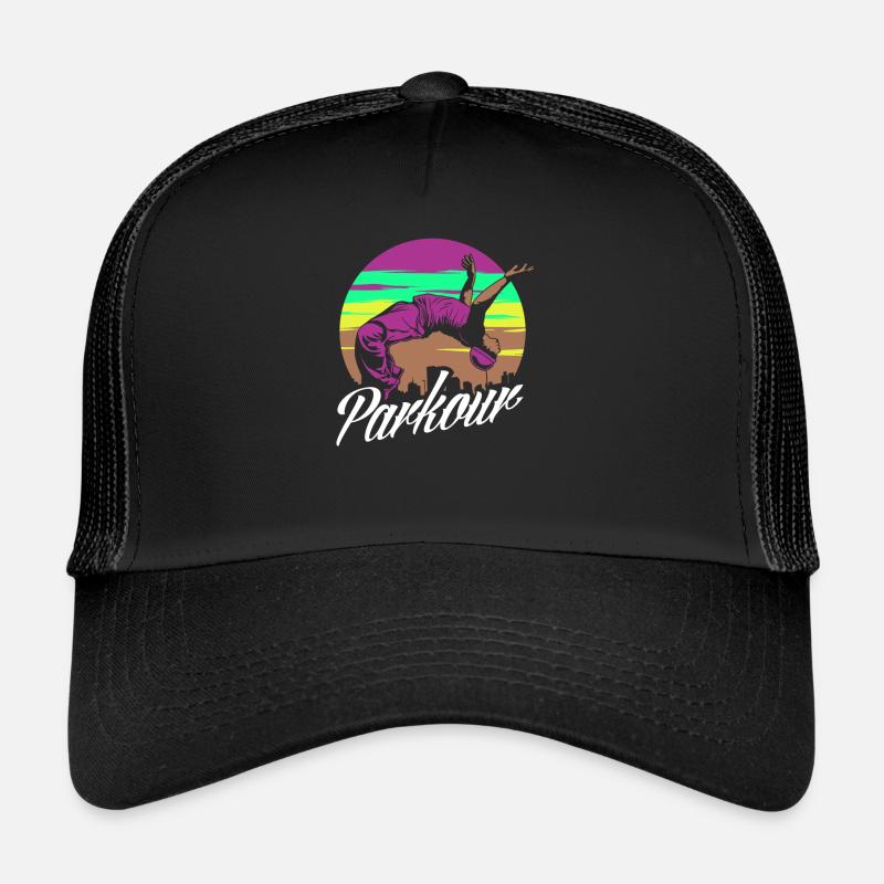 Funny Parkour Runner Freerunner Gift Trucker Cap