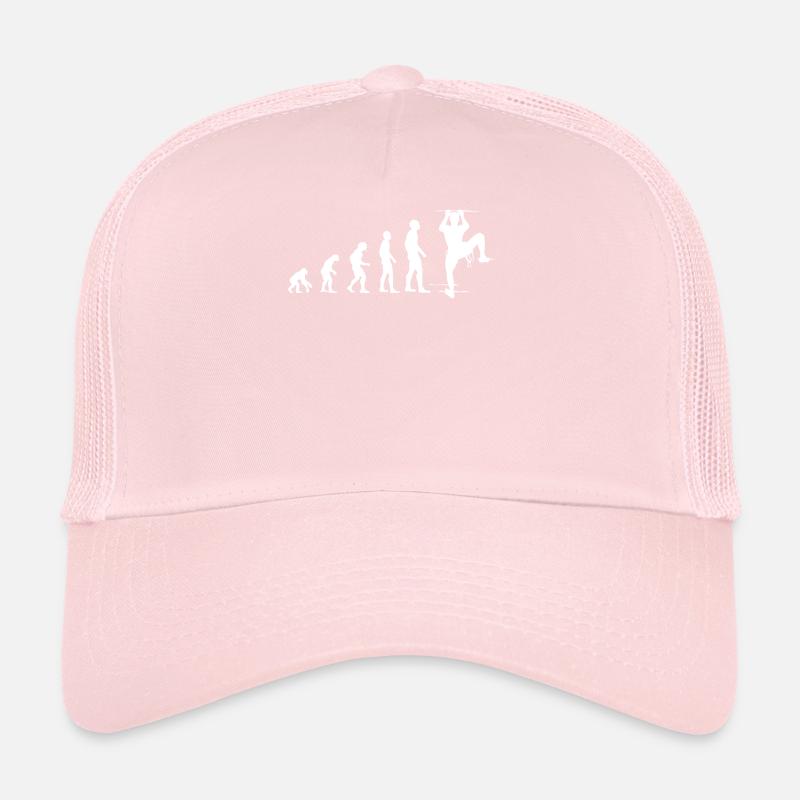 Klettern Evolution Lustig Bergsteigen Geschenk Trucker Cap