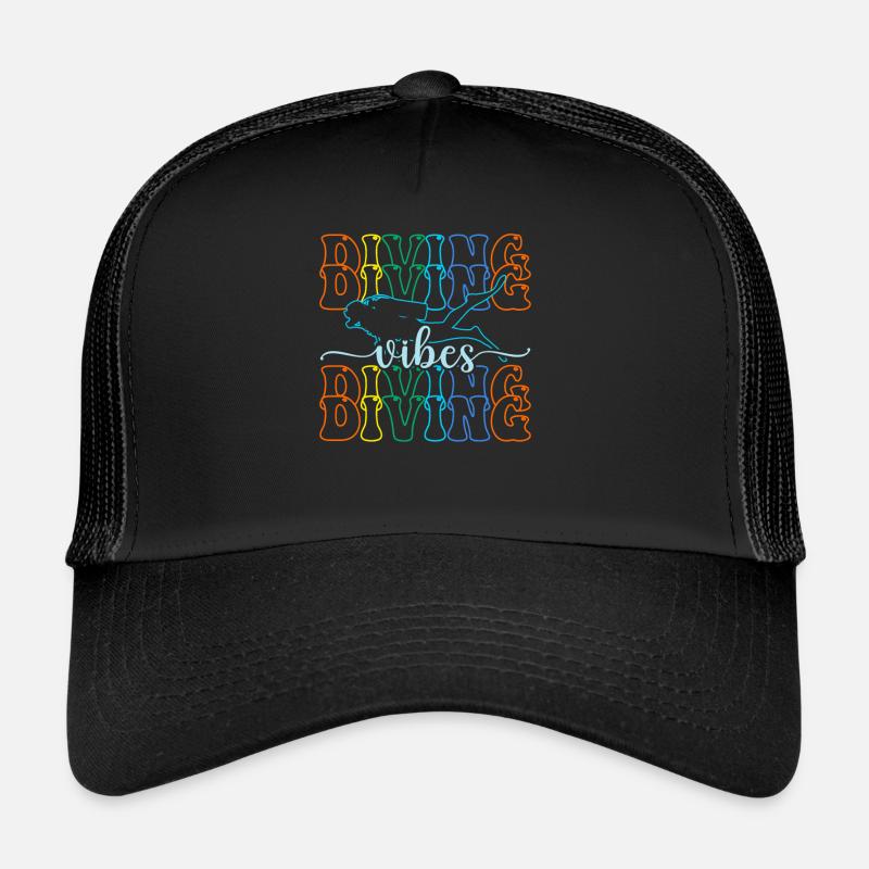 Scuba Diving Dive Dive Dive - Trucker Cap - Schwarz/Schwarz