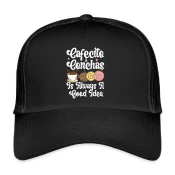 Cafecito y Chisme Concha's Pan dulce - Trucker Cap - black/black - Front
