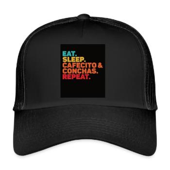 Cafecito y Chisme Concha's Pan dulce - Trucker Cap - black/black - Front