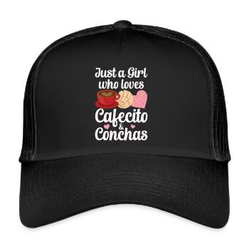 Cafecito y Chisme Concha's Pan dulce - Trucker Cap - black/black - Front