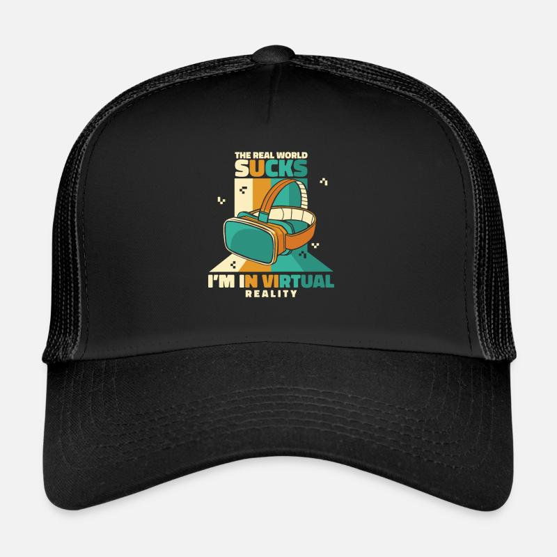 VR Virtual Reality Gaming Gamer Video Games Trucker Cap