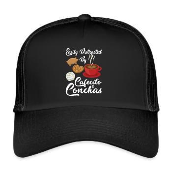 Cafecito y Chisme Concha's Pan dulce - Trucker Cap - black/black - Front