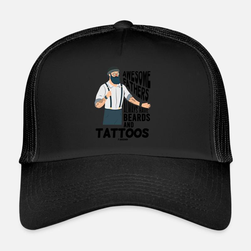 Vater Tattoo Bart Vatertagsgeschenk Trucker Cap