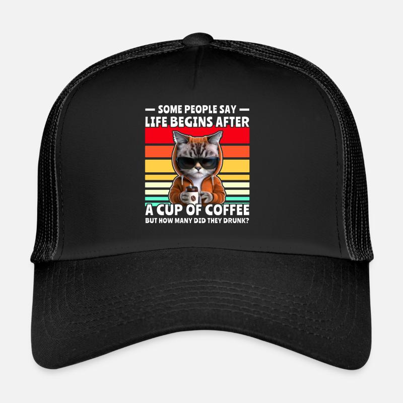 Café Retro Cat Casquette trucker 