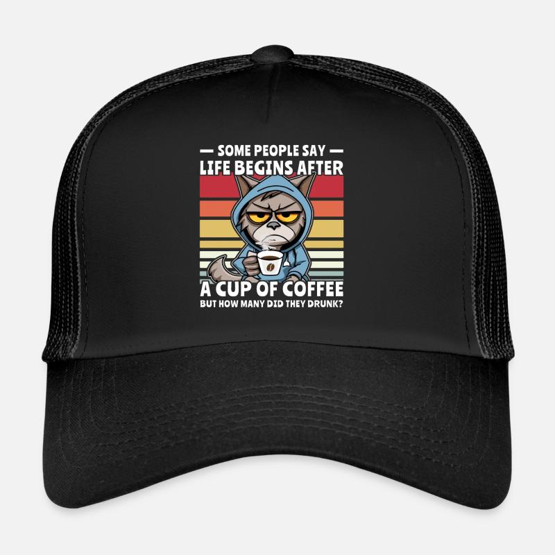 Café Retro Cat Casquette trucker 