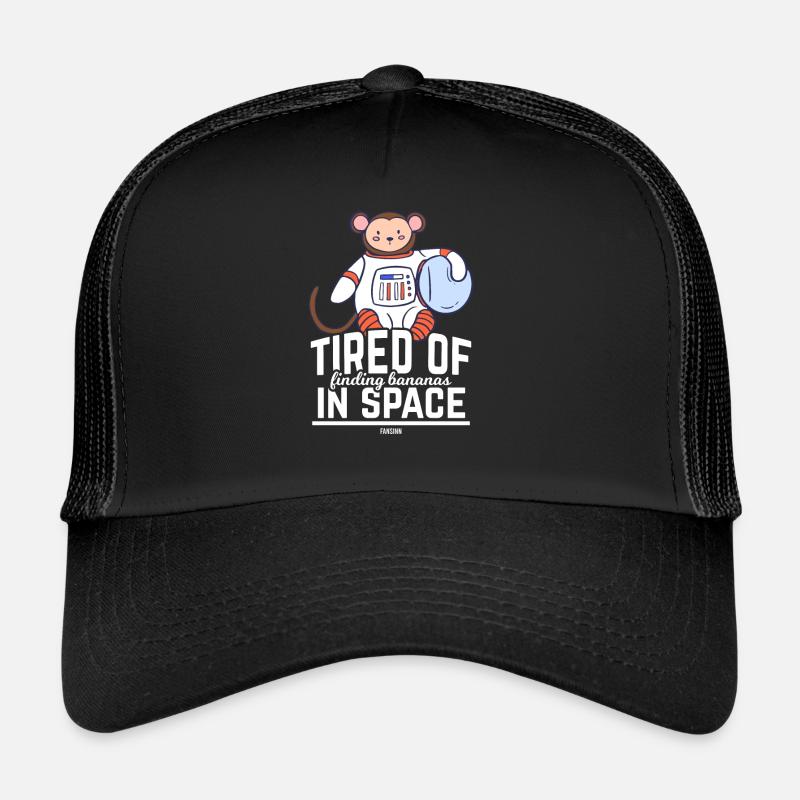 Affe Mond Universum Weltraum Astronaut Trucker Cap