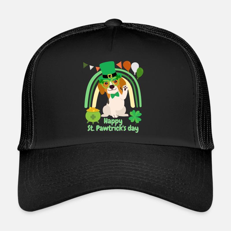 Fun Beagle Hund St. Patrick's Day Irish Green Paddy Trucker Cap