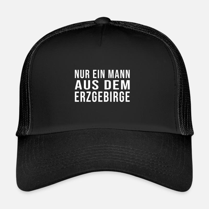 Mann Erzgebirge - Trucker Cap - Schwarz/Schwarz