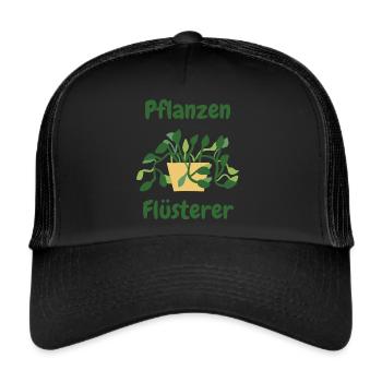 Pflanzen Flüsterer - Trucker Cap - Schwarz/Schwarz - Vorne