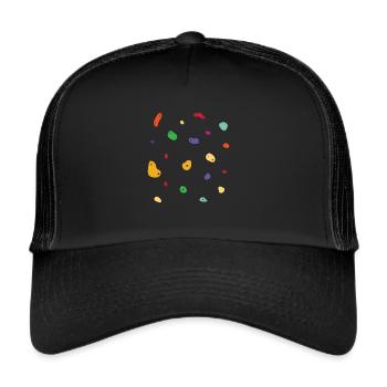 Wall climbing Bouldering rock face - Trucker Cap - black/black - Front