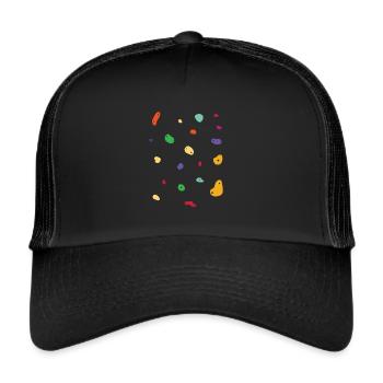 Wall climbing Bouldering rock face - Trucker Cap - black/black - Front