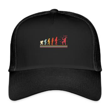 Wall climbing Bouldering rock face - Trucker Cap - black/black - Front