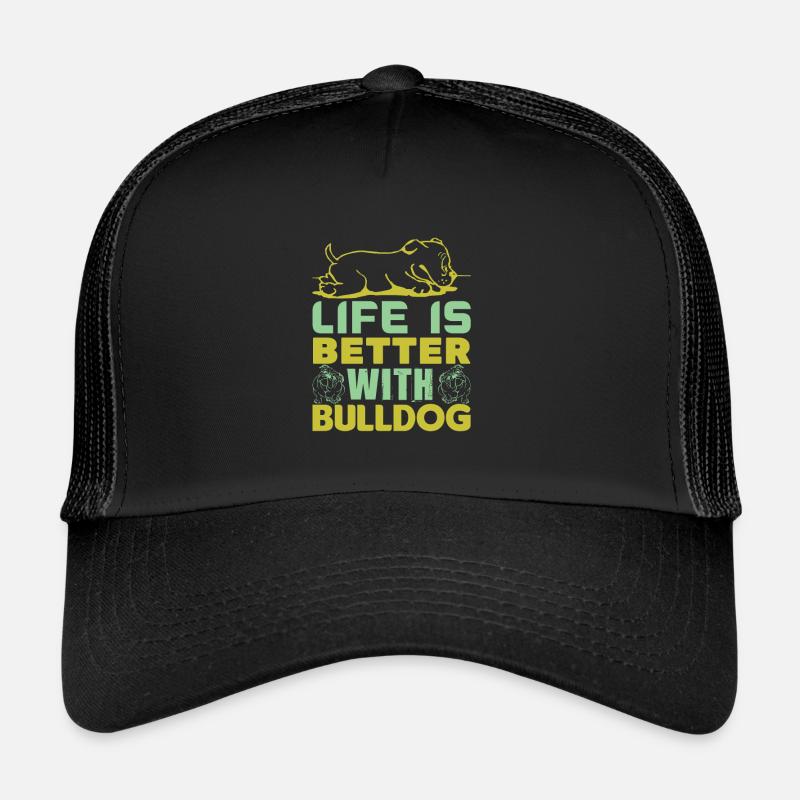 DAS LEBEN IST BESSER MIT BULLDOG Trucker Cap