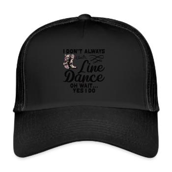 Line Dancing Cowboy Boots Western - Trucker Cap - Schwarz/Schwarz - Vorne