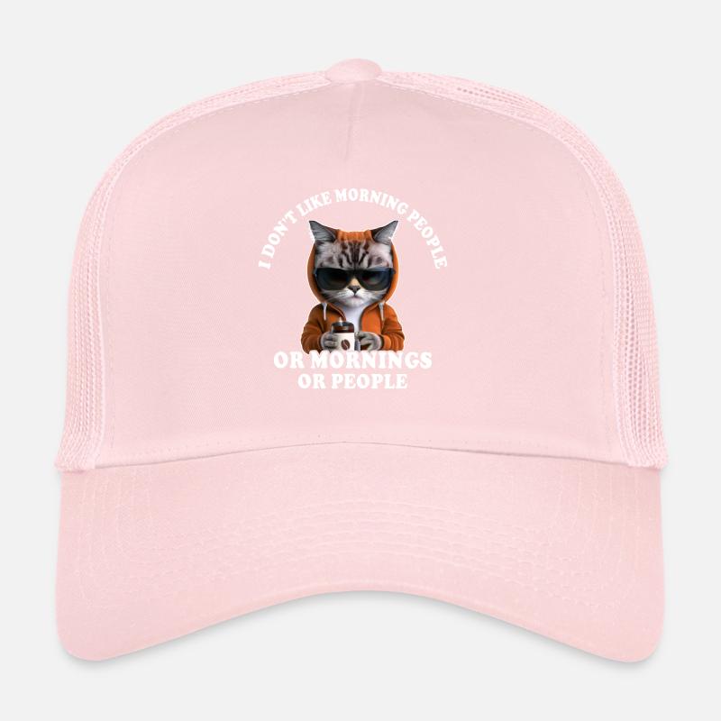 Morning grouch coffee drinker cat coffee Casquette trucker 