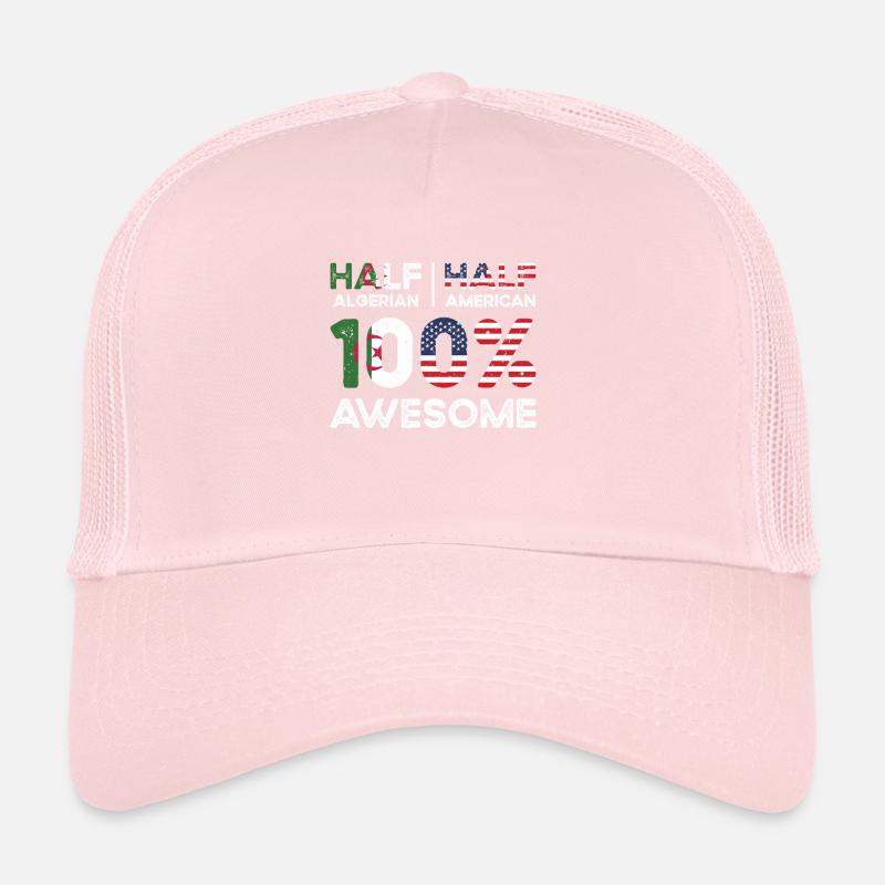 Moitié algérienne Algérie Etats-Unis Casquette trucker 