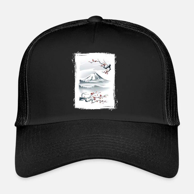 Fuji Cherry Blossoms Cherry Tree Japan Natural Trucker Cap