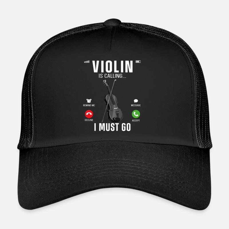 Violin Violinist Phone Display Trucker Cap