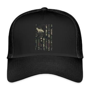 Kojotenjagd - Trucker Cap - Schwarz/Schwarz - Vorne