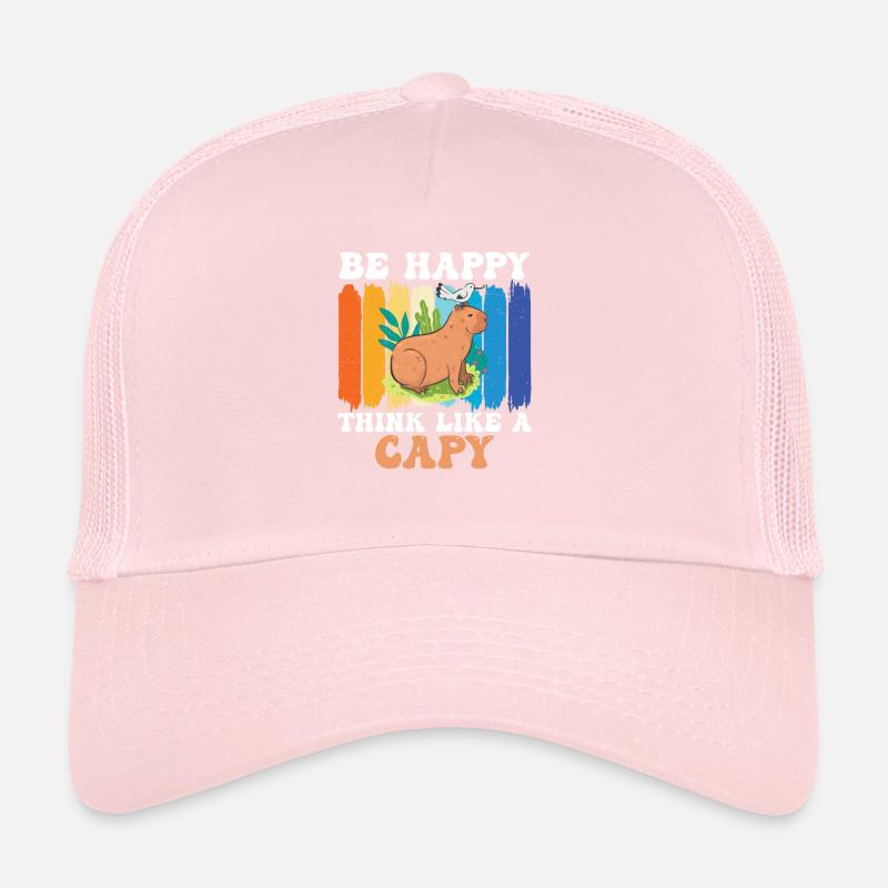 Costume de Capybara rétro Be Happy pour un fan de Casquette trucker 