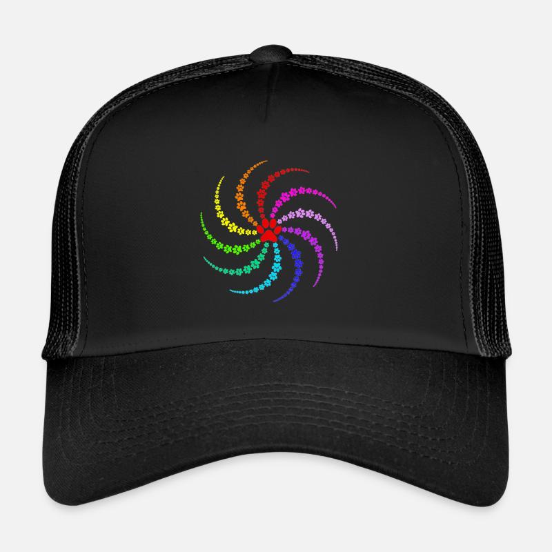Hundepfoten Hundemama Hundepapa Haustier Geschenk - Trucker Cap - Schwarz/Schwarz