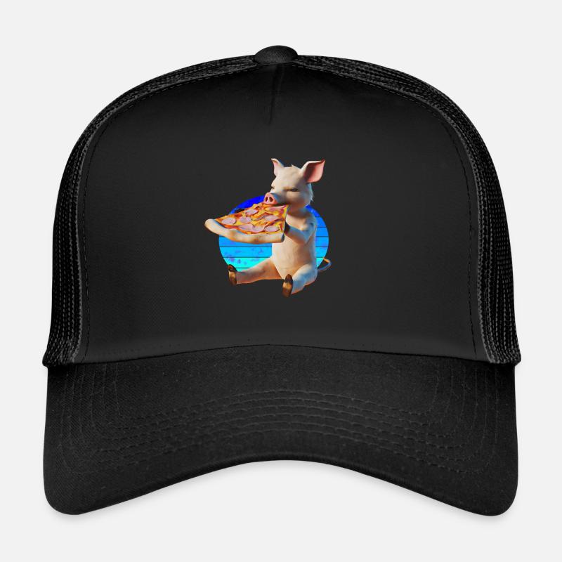 Piggy in Paradise Pizza Casquette trucker 