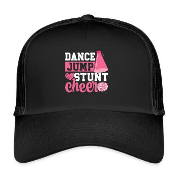 Cheerleader - Trucker Cap - Schwarz/Schwarz - Vorne