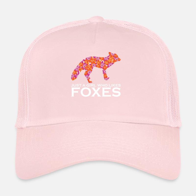 Renard avec des fleurs Casquette trucker 