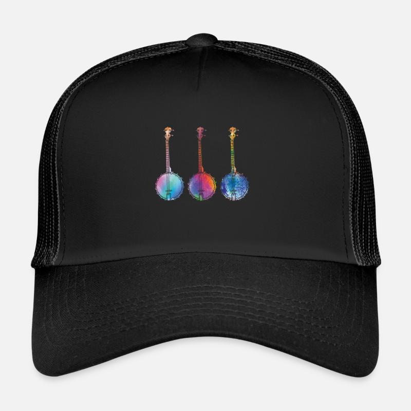 Banjo Shirts For Men Bluegrass Appalachia Folk Trucker Cap