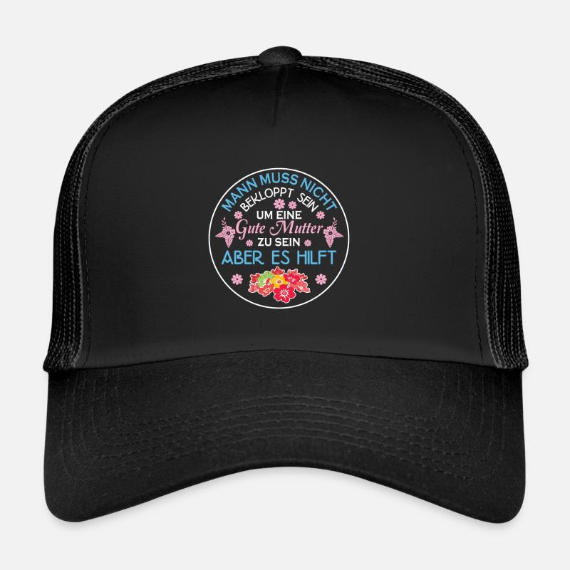 Verrückte Bekloppte Mama Mutter Muttertag Spruch Trucker Cap