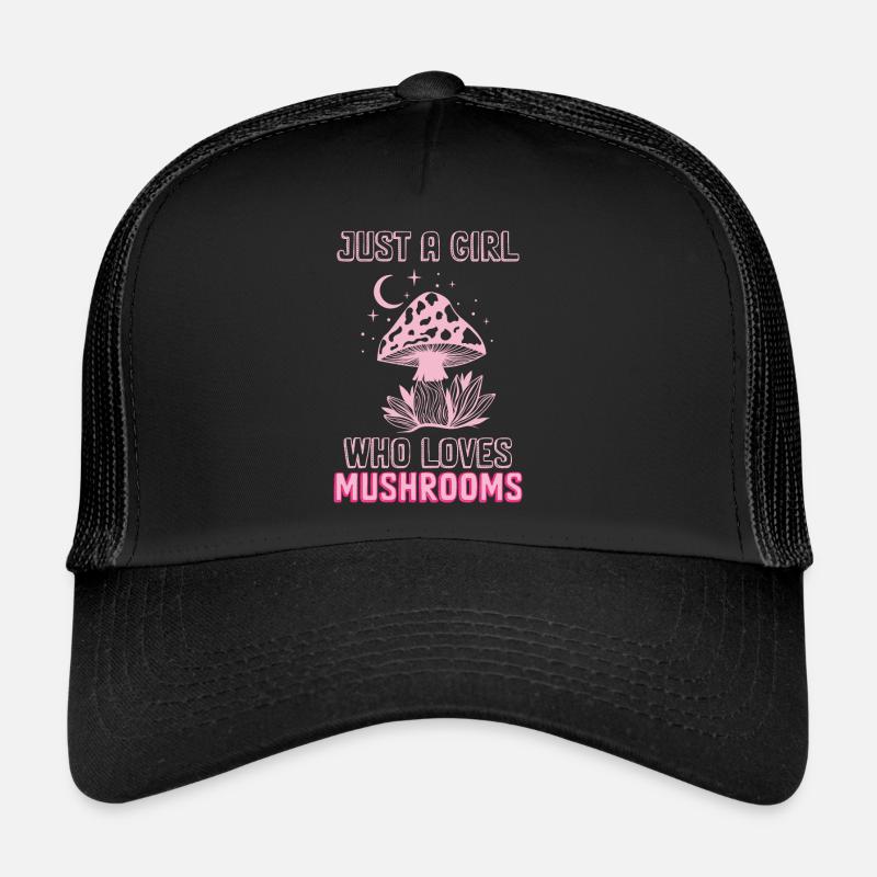 Cueilleurs de champignons et amis champignons - Casquette trucker - noir/noir