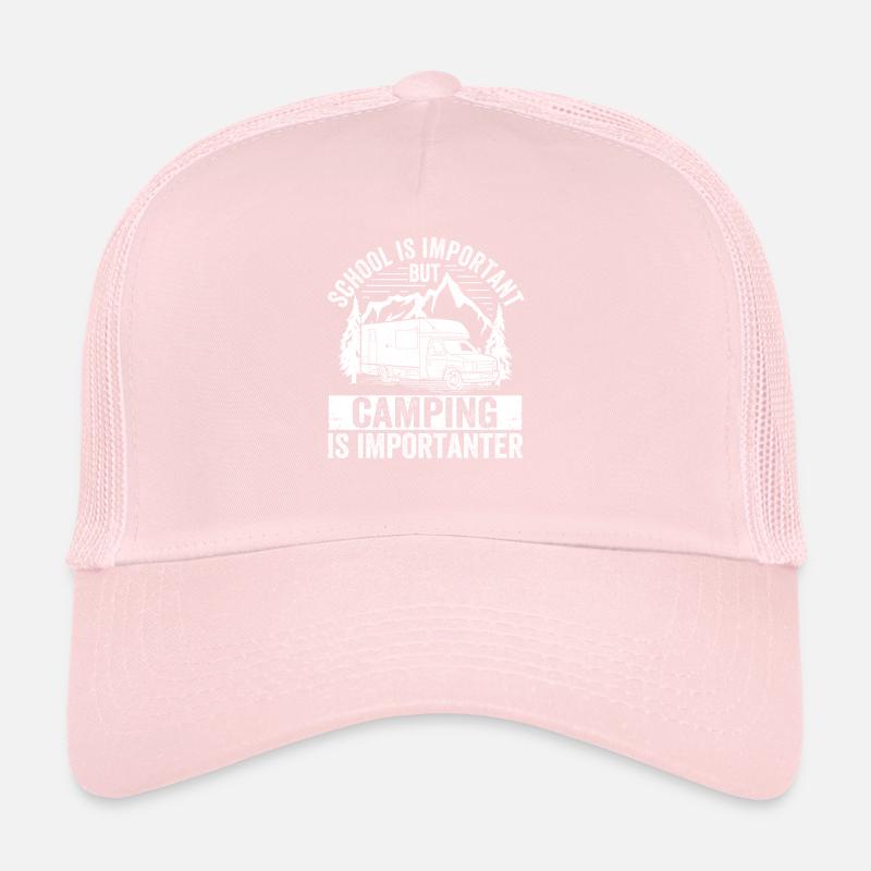 L’école est importante Le camping est important glamping Casquette trucker 