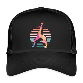 Turnen | Turnerin Gymnastik Turnen Mädchen Frauen - Trucker Cap - Schwarz/Schwarz - Vorne