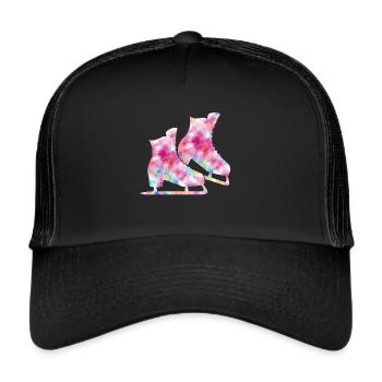 Patinage - Casquette trucker  - noir/noir - Devant