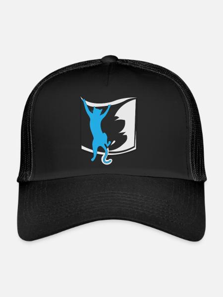chat dans votre poche - Casquette trucker  - noir/noir - Devant