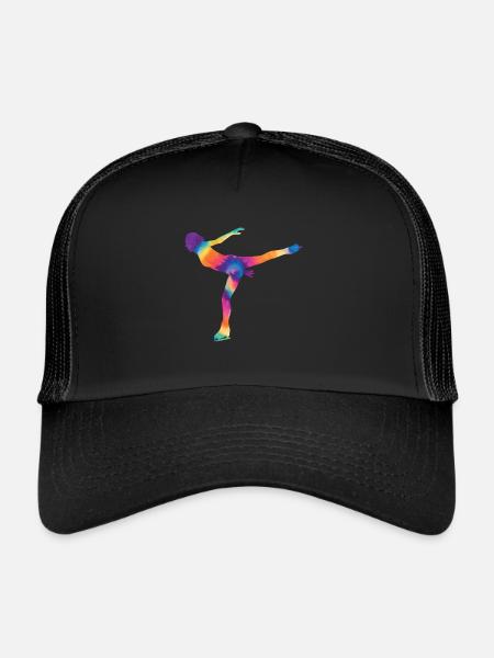 Eislaufen - Trucker Cap - Schwarz/Schwarz - Vorne