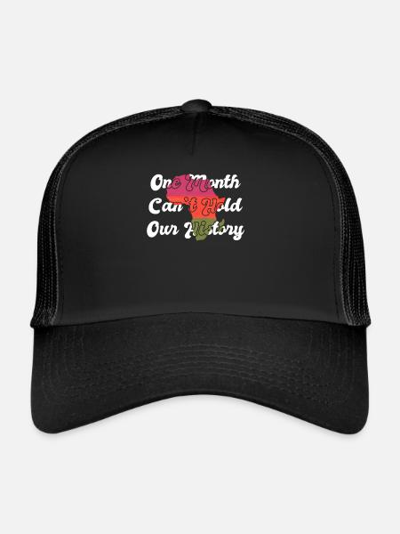 Mois de l’histoire des Noirs États-Unis Afro Amérique Afrique - Casquette trucker  - noir/noir - Devant