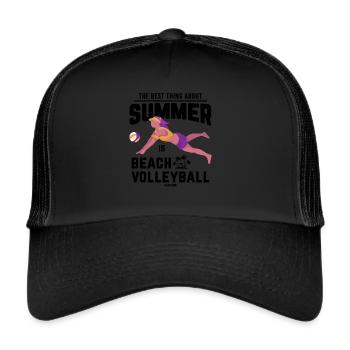 Beachvolleyball - Trucker Cap - Schwarz/Schwarz - Vorne