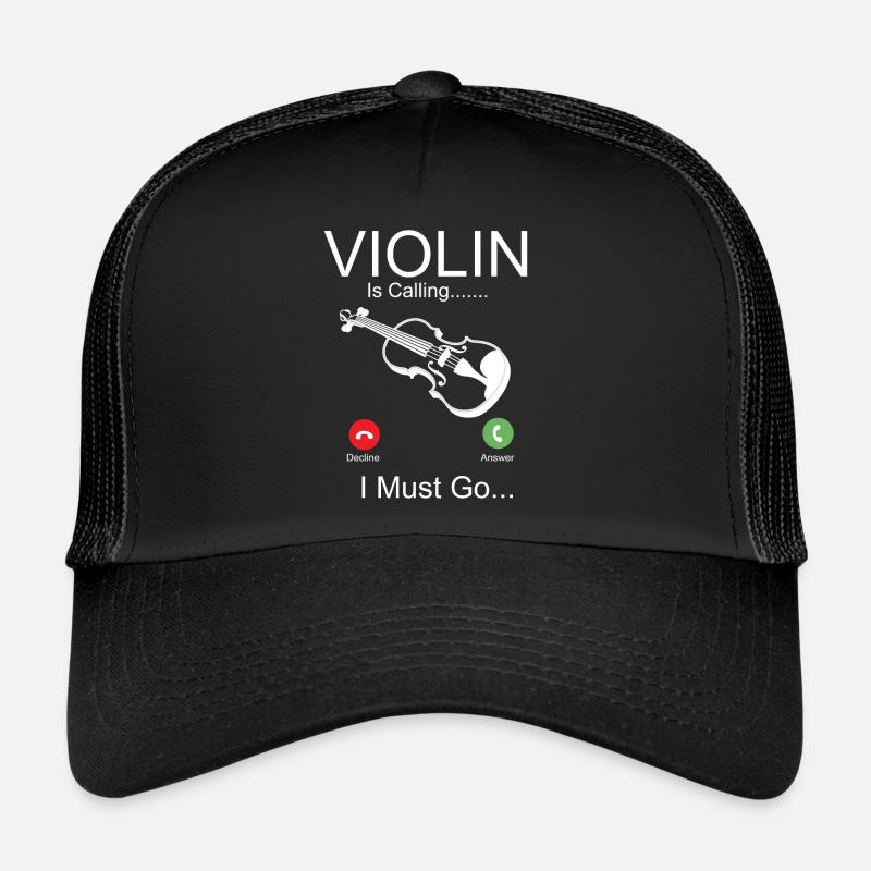 Violin Violinist Phone Display - Trucker Cap - Schwarz/Schwarz