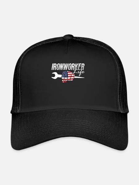 Métallurgiste de vie Soudeur de vie Ferronniers - Casquette trucker  - noir/noir - Devant