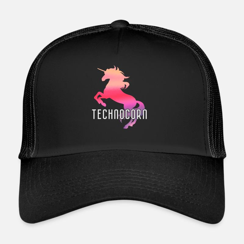 Technocorn Techno Rave Festival Electro Raver Trucker Cap