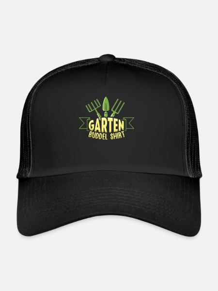Garten Buddel Shirt - Trucker Cap - Schwarz/Schwarz