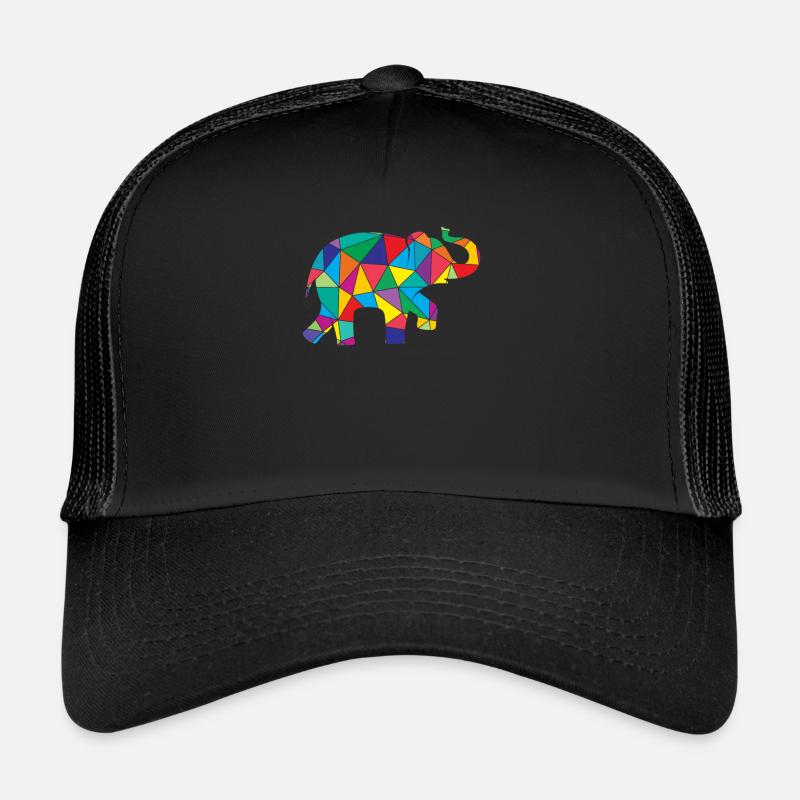 Éléphant Polygone Animal sauvage Casquette trucker 