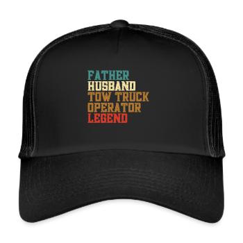 Abschleppfahrzeug - Trucker Cap - Schwarz/Schwarz - Vorne