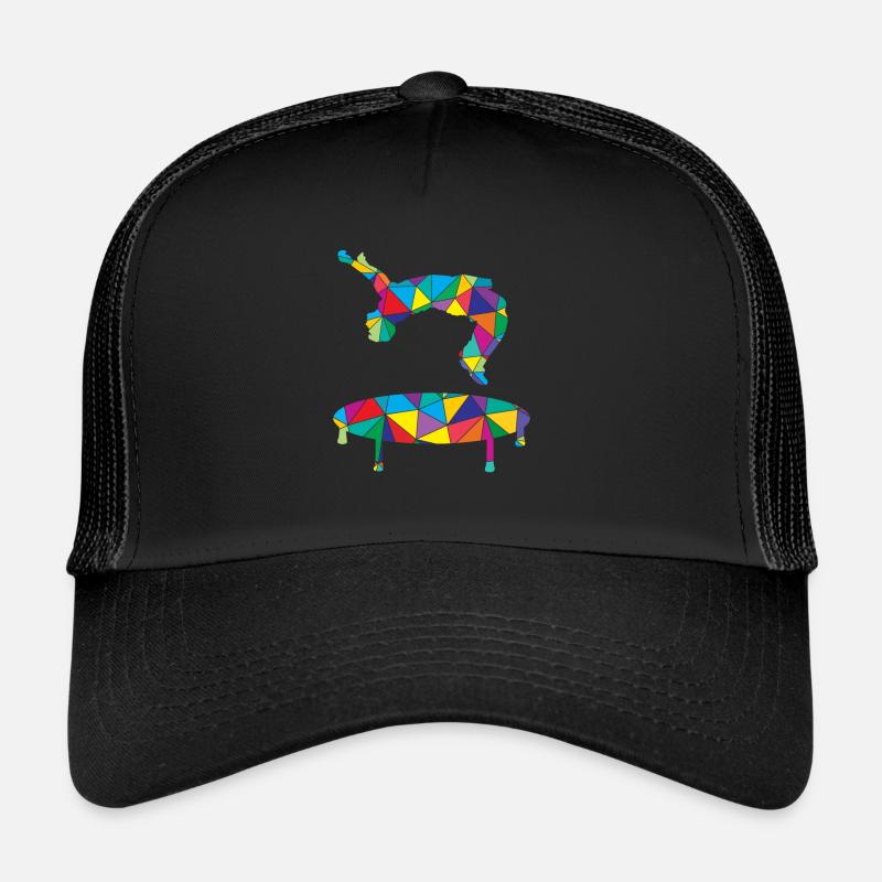 Trampolin Polygon - Trucker Cap - Schwarz/Schwarz