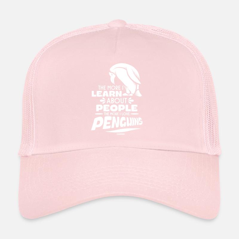The More I Learn About People The More I Like Peng Trucker Cap