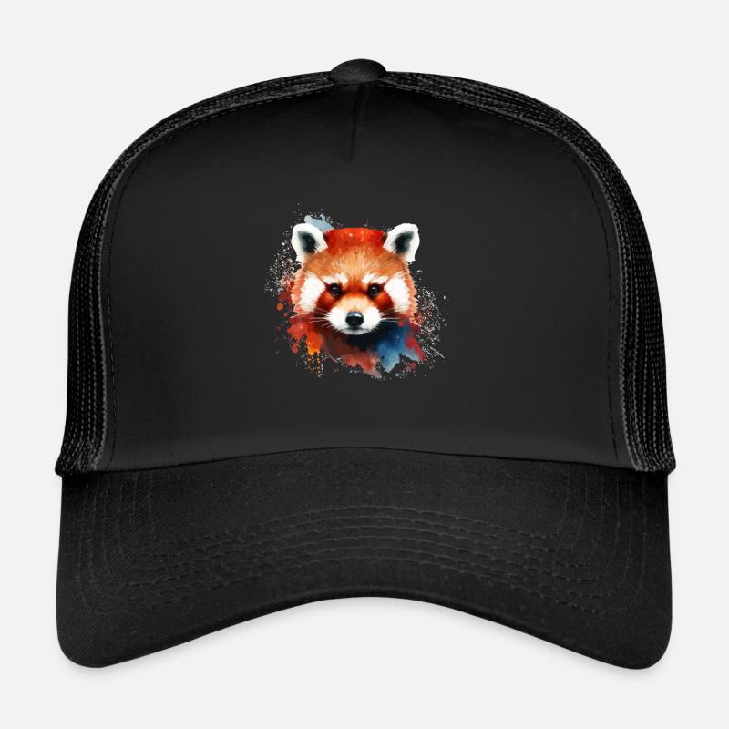 Mignon panda rouge coloré pour les amateurs de panda rouge Casquette trucker 