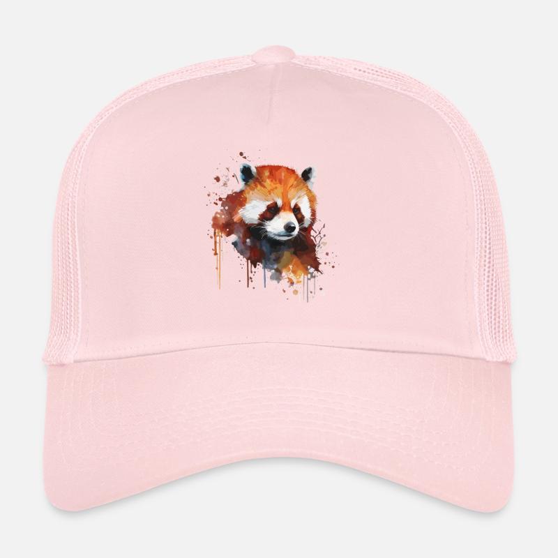 Mignon panda rouge coloré pour les amateurs de panda rouge Casquette trucker 